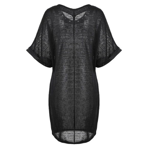 Plus Size Metal Eyelet Goth Punk T-Shirt Dress - Picture 5 of 8